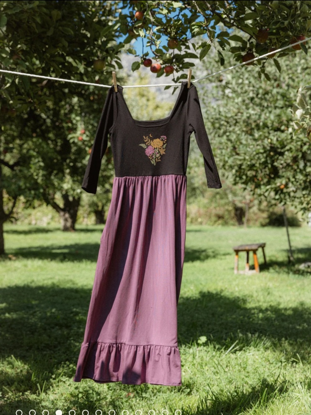 PURUSHA PEOPLE COTTAGE DRESS. Gorgeous, brand new, forest fiber, sustainable - Picture 4 of 10